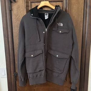 Mens North Face Dark Gray Full-Zip Jacket